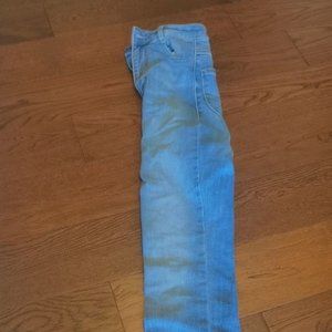 blue non ripped high waisted jeans